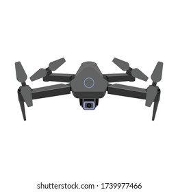 Vector illustration of drone isolated on white background, cartoon design