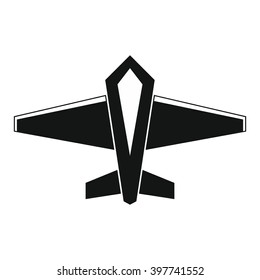 Vector Illustration with drone (quadrocopter) isolated on white background in black flat style. Element for illustration, infographics, logos and banners.