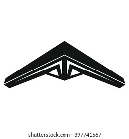 Vector Illustration with drone (quadrocopter) isolated on white background in black flat style. Element for illustration, infographics, logos and banners.