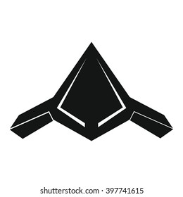 Vector Illustration with drone (quadrocopter) isolated on white background in black flat style. Element for illustration, infographics, logos and banners.