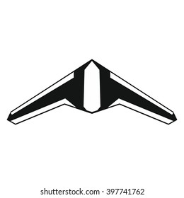Vector Illustration with drone (quadrocopter) isolated on white background in black flat style. Element for illustration, infographics, logos and banners.