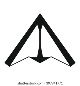 Vector Illustration with drone (quadrocopter) isolated on white background in black flat style. Element for illustration, infographics, logos and banners.