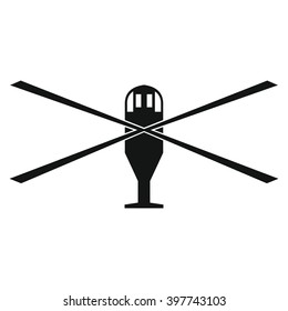 Vector Illustration with drone (quadrocopter) isolated on white background in cartoon flat style. Element for illustration, infographics, logos and banners.