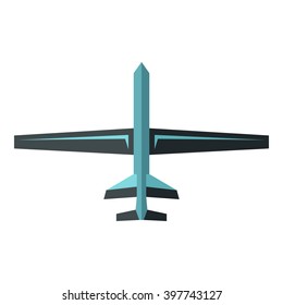 Vector Illustration with drone (quadrocopter) isolated on white background in cartoon flat style. Element for illustration, infographics, logos and banners.