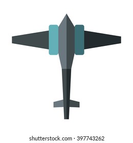 Vector Illustration with drone (quadrocopter) isolated on white background in cartoon flat style. Element for illustration, infographics, logos and banners.