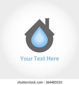 Vector illustration of a Drop eco house