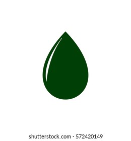 Vector illustration of drop, isolated on white background