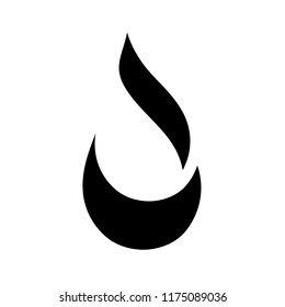 Vector illustration of drop on white background.