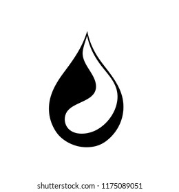 Vector illustration of drop on white background.
