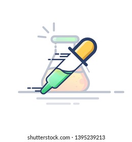 Vector illustration of Drop Pipette icon
simple and elegant chemistry for laboratories and science research