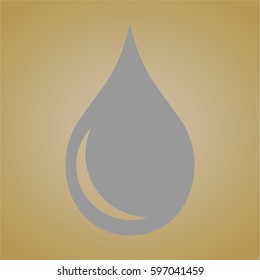 Ilustración vectorial del icono de símbolo Drop en gris
