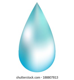 Vector illustration of A drop of water on a white background