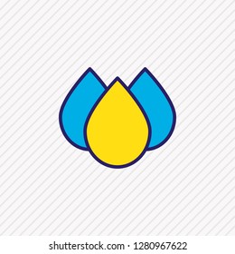 Vector illustration of drops icon colored line. Beautiful medical element also can be used as water icon element.