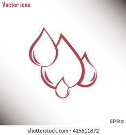 Vector illustration drops Line icon