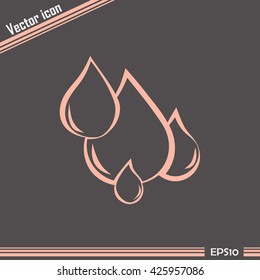 Vector illustration drops Line icon