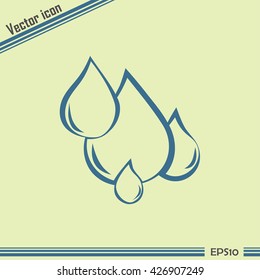 Vector illustration drops Line icon