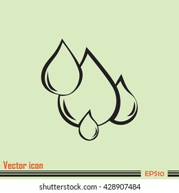 Vector illustration drops Line icon