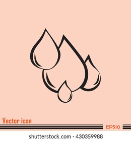 Vector illustration drops Line icon