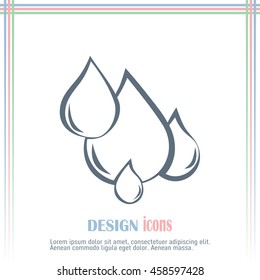 Vector illustration drops Line icon