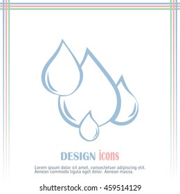 Vector illustration drops Line icon