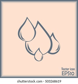 Vector illustration drops Line icon