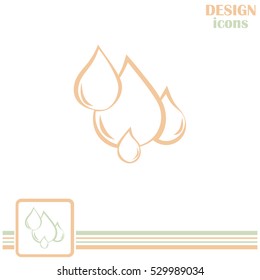 Vector illustration drops Line icon