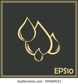 Vector illustration drops Line icon