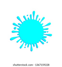 Vector illustration of drops of water splashing on a white background