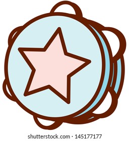 Vector illustration of a drum