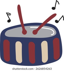 vector illustration of a drum