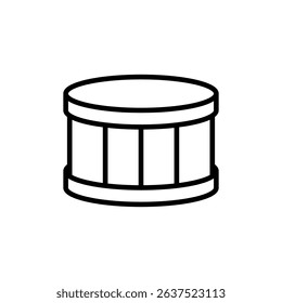 Vector illustration of an Drum isolated on a white background