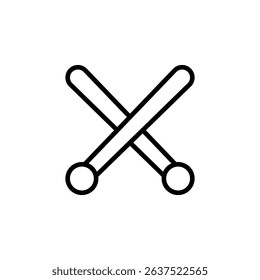 Vector illustration of an Drum Stick isolated on a white background