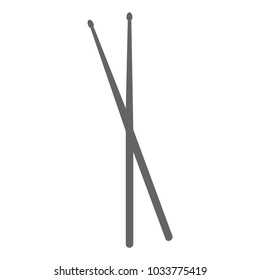 Vector illustration of drumsticks isolated on a white background. Black and white. Drumsticks in flat style.