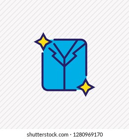 Vector illustration of dry cleaning icon colored line. Beautiful travel element also can be used as clean laundry icon element.
