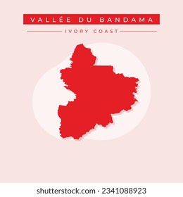 Vector illustration vector of Vallée du Bandama map Ivory Coast