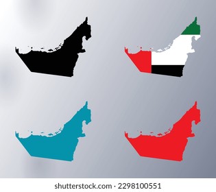 Vector illustration of dubai map on a white gradient background