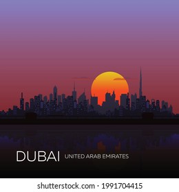 Vector Illustration of Dubai Skyline