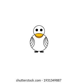 Ilustración vectorial de un animal de pato 
Adecuado para uso como logotipos, iconos, etc