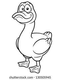 Vector Illustration Duck Cartoon Stock Vector (Royalty Free) 130504157 ...