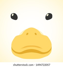 Vector illustration of duck face