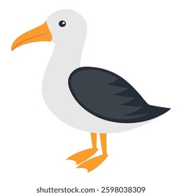 vector illustration of a duck with feathers and wings
