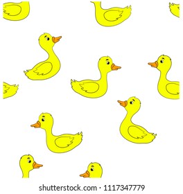 vector illustration of duck pattern