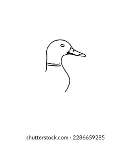 vector illustration of a duck's head