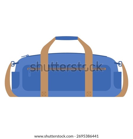 Vector illustration of a duffel gym bag