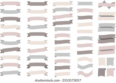 Vector illustration of a dull-colored ribbon