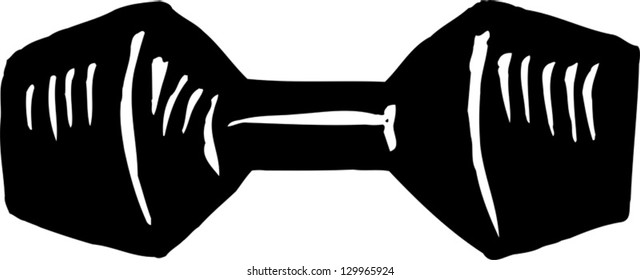 Vector illustration of dumbbell