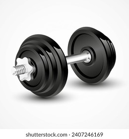 Vector Illustration Of An Dumbbell
