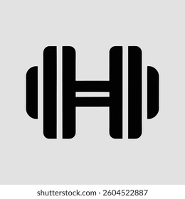 a vector illustration of dumbbell