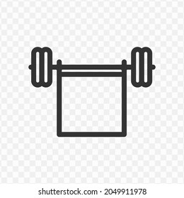 Vector Illustration Of Dumbbell Gym Equipment Icon In Dark Color And Transparent Background(png).