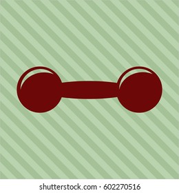 Ilustración vectorial del símbolo del icono del dumbbell vector web de concepto de aplicación plana
